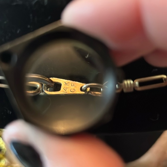 Paper Clip Style Necklace Marked 14k GF - Picture 4 of 5